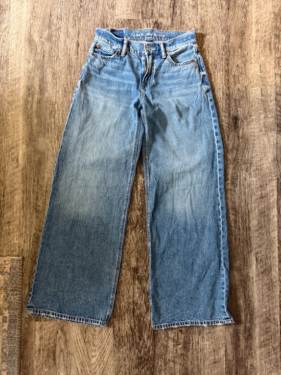 American Eagle Outfitters Denim - American Eagle Outfitters Medium Blue Wide-Leg Jeans